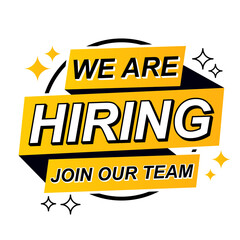 we are hiring job vacancy recruitment social media post template modern orange background wallpaper poster banner