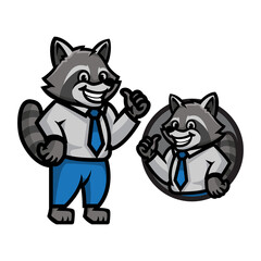 cute racoon vector