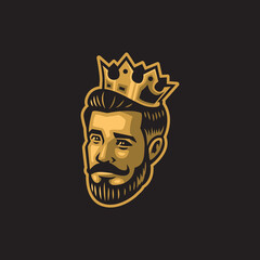 royal king head mascot