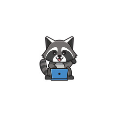 Fototapeta premium cute racoon vector