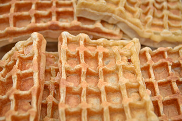 freshly baked golden waffles