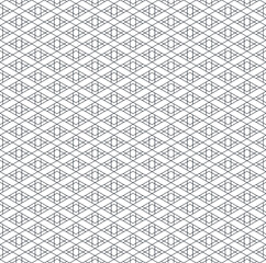 Seamless traditional Japanese ornament Kumiko.Black color lines.