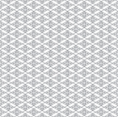 Seamless traditional Japanese ornament Kumiko.Black color lines.