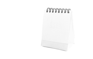 white blank calendar isolated on a white background