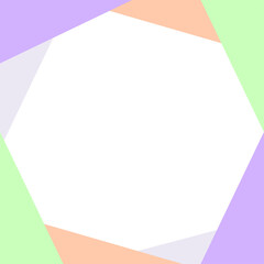 正方形の背景　カラフル三角枠　紫