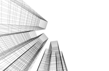 Fototapeta premium abstract 3d architecture