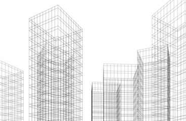 Fototapeta premium abstract 3d architecture