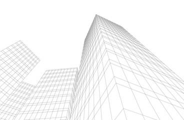 Fototapeta premium abstract 3d architecture