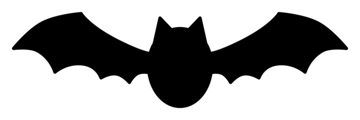シンプルなコウモリのシルエットイラスト