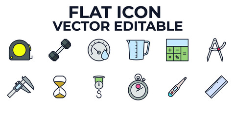 Measuring set icon symbol template for graphic and web design collection logo vector illustration