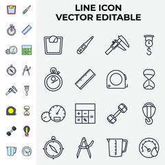 Measuring set icon symbol template for graphic and web design collection logo vector illustration