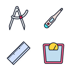Measuring set icon symbol template for graphic and web design collection logo vector illustration