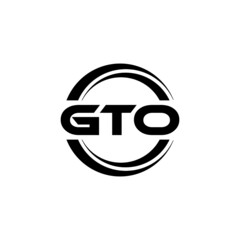 GTO letter logo design with white background in illustrator, vector logo modern alphabet font overlap style. calligraphy designs for logo, Poster, Invitation, etc.