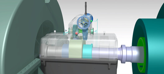 turning gear shaft turbine generator © Richard