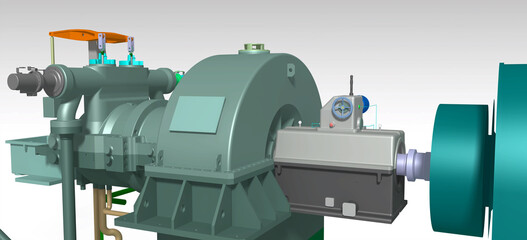 turning gear shaft turbine generator © Richard