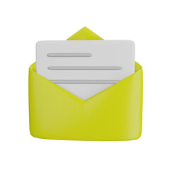 3D Mail Illustration Front View