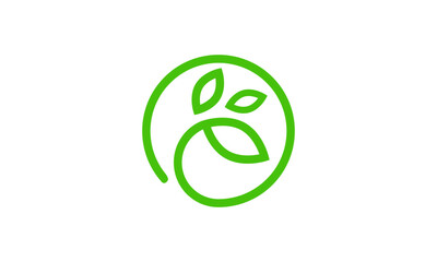 Nature creative symbol organic concept. Bio herbal health care abstract business eco logo. Fresh food, circle package, beauty flora, pharmacy icon. Corporate identity logotype, company graphic design