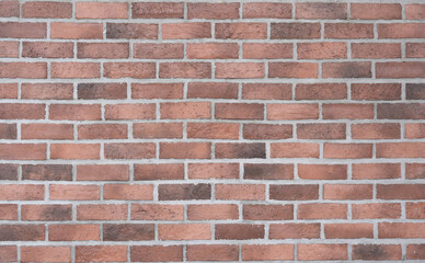 Vintage red brick wall texture for background.