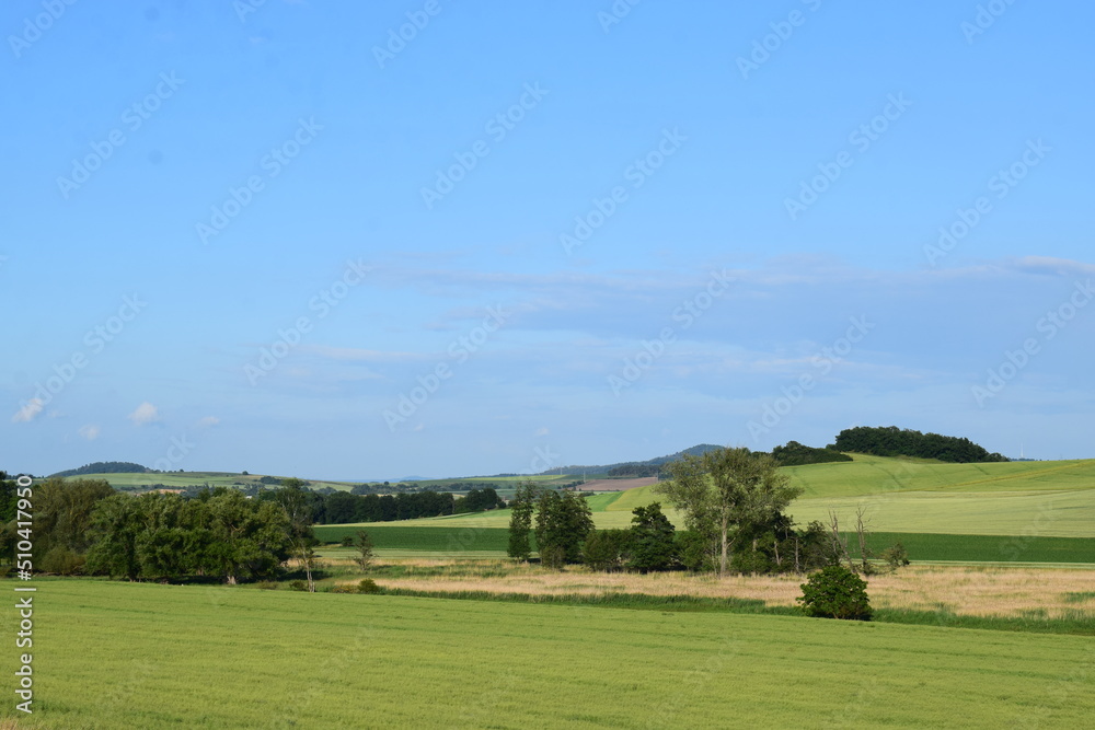 Canvas Prints Thürer Wiesen mit Wolken im Abendlicht, REginaris Seite