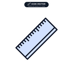 ruler icon symbol template for graphic and web design collection logo vector illustration