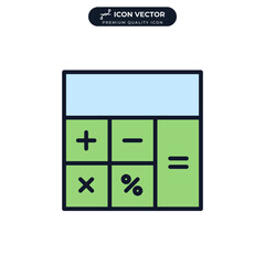 calculator icon symbol template for graphic and web design collection logo vector illustration