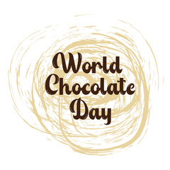 Happy chocolate day. Vector elements for invitations, posters, greeting cards. Vector illustration of banner template.