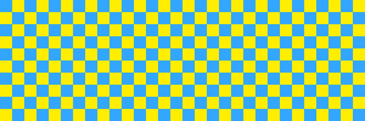 Square pattern fabric interlocking blue and yellow. for head website, wallpaper, backdrop and design.