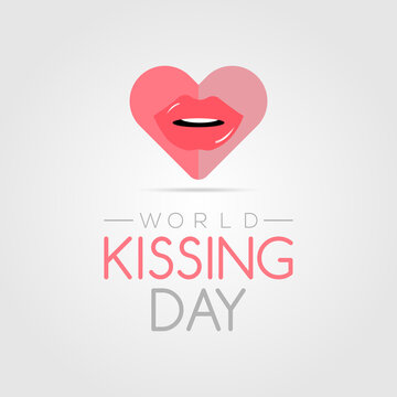 World Kissing Day Typography poster.
