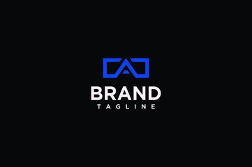 Fototapeta na wymiar Letter CAD logo icon vector template for your business. Initial logo design, geometric logo. Creative Modern Monogram alphabet. Company Logo Idea with tagline space.