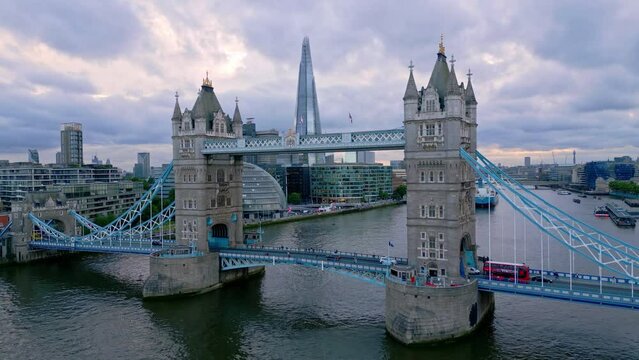 Famous Tower Bridge in London - view from River Thames - travel photography