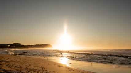 Sunrise surf check and waves