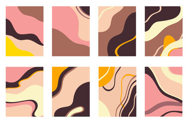 Fototapeta na wymiar Abstract modern templates with nude neutral tones