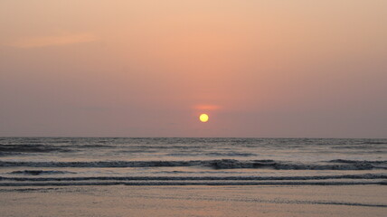 sunset on the beach, beach life , beautiful sunset 