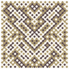 Multicolor truchet tiling connections illustration