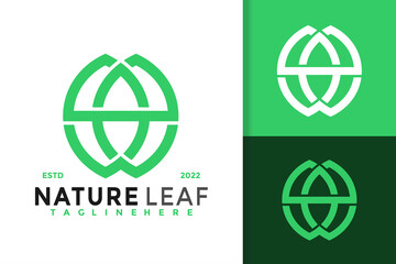Nature Leaf Modern Logo Design  Vector Template