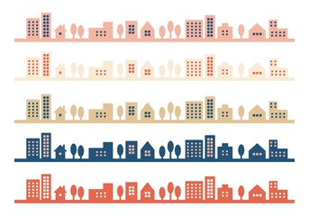 街並み　イラスト