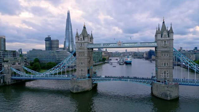 Tower Bridge in London - evening view from above - travel photography