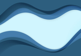 Abstract wavy blue template design decorative artwork minimal style template.
