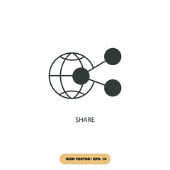 share icons  symbol vector elements for infographic web