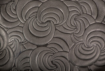 Fototapeta na wymiar The Leather floral pattern background close up
