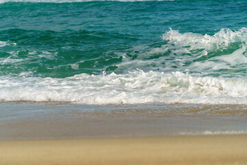 Seascape with waves on the beach