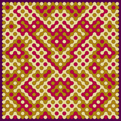 Multicolor truchet tiling connections illustration