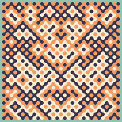 Multicolor truchet tiling connections illustration