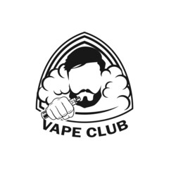 Vape store logo design template