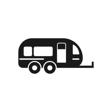 Camping Trailer Icon Design Vector