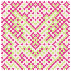 Multicolor truchet tiling connections illustration