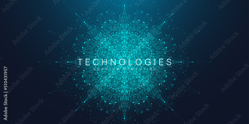 Poster Blockchain transfer satellite future communications. Abstract technology cloud world. Global network fintech concept vector background. Digital blockchain communications.