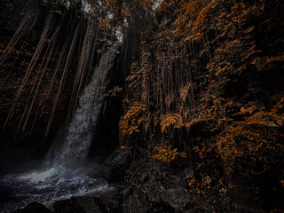 waterfall in the cave