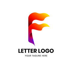 Letter F logo template