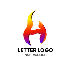Letter H logo template